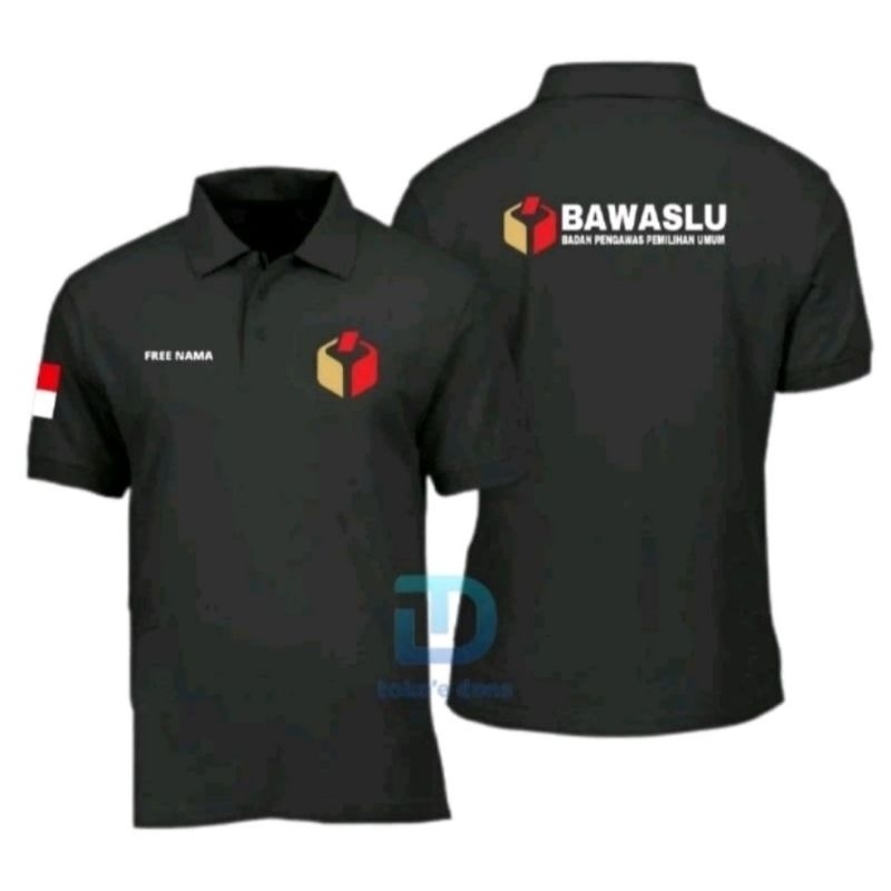 KAOS POLO BAWASLU FREE NAMA
