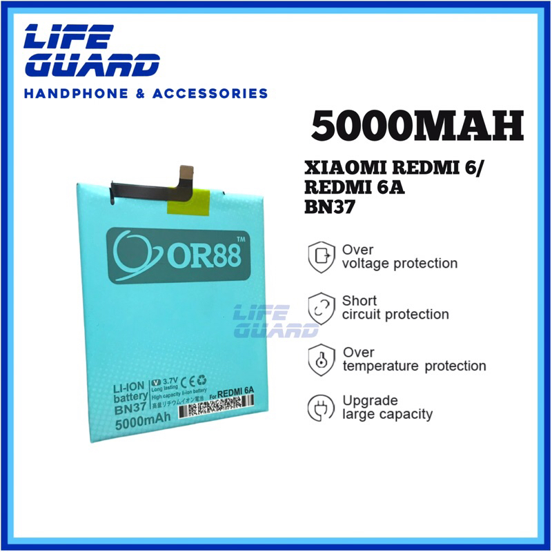 BATERAI ORIENS XIAOMI REDMI 6 | REDMI 6A BN37 5000MAH BATRE DOUBLE IC