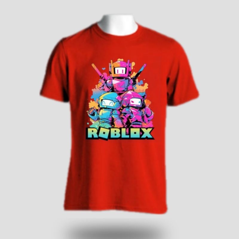 Tshirt baju kaos distro Roblox merah terbaru Oversize pria wanita