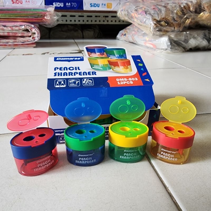 

Serutan/ peruncing/ rautan 2lobang DMS-803 bentuk oval unik