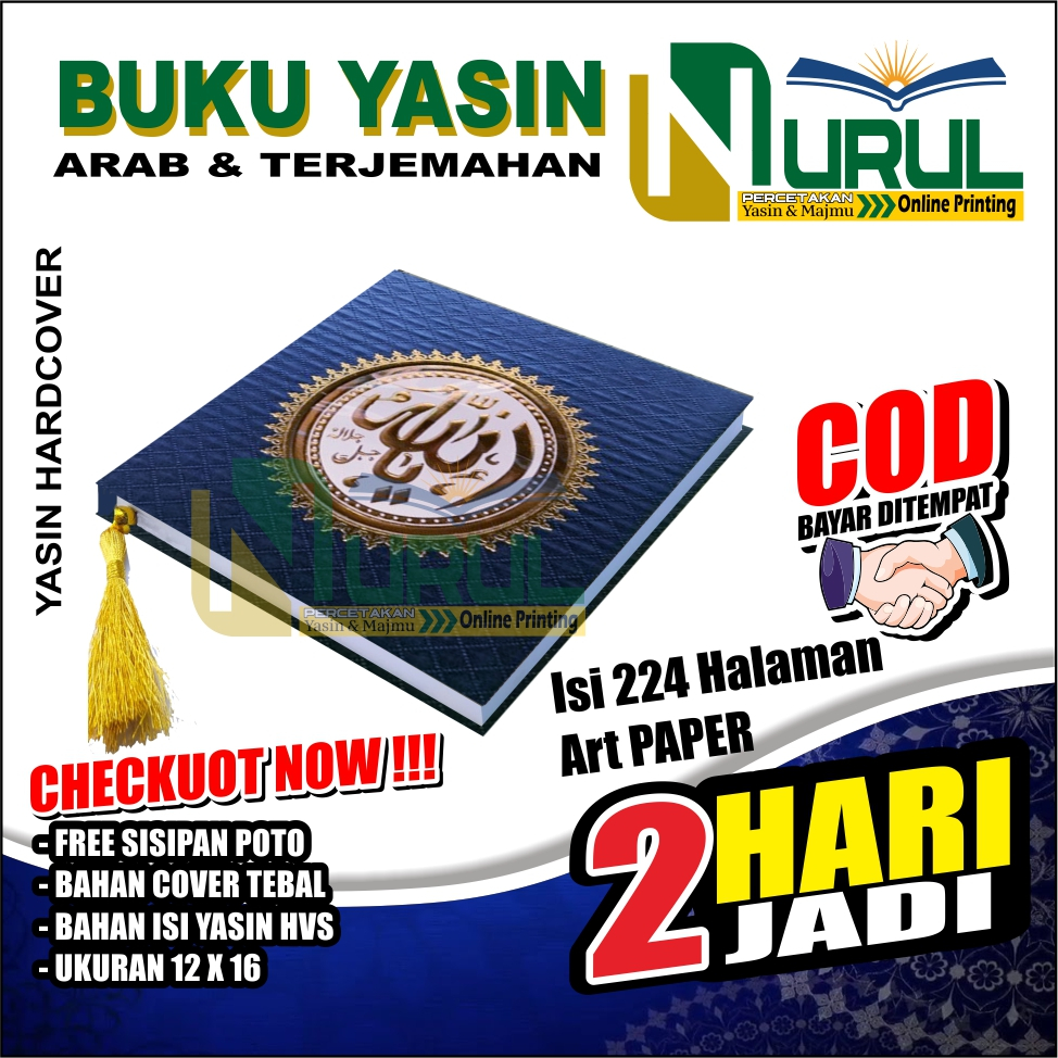 Buku Yasin Tahlil 224 Halaman Art Paper Diamond