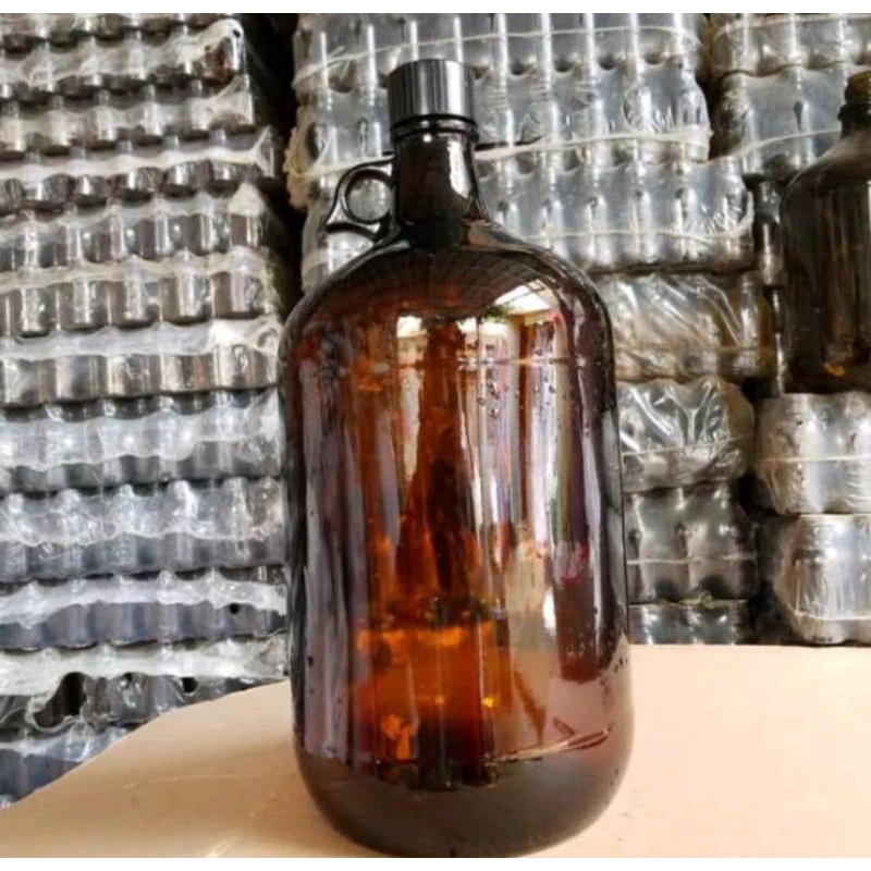 BOTOL KACA COKLAT 4 LITER