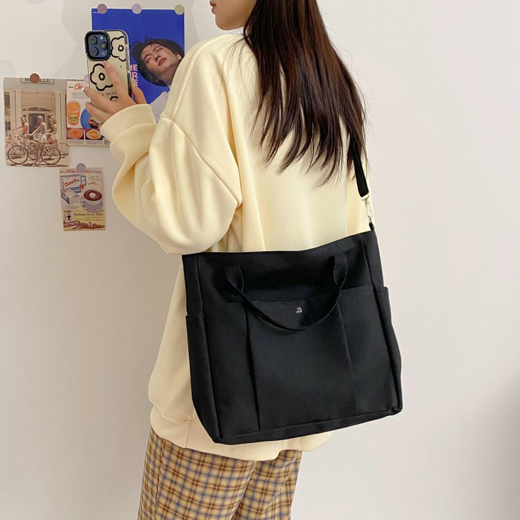 Promo Hayden Raeon Bag Tote Bag Polos Gaya Kekinian Tas Tote Kanvas Fashionable Wanita Korea Tas