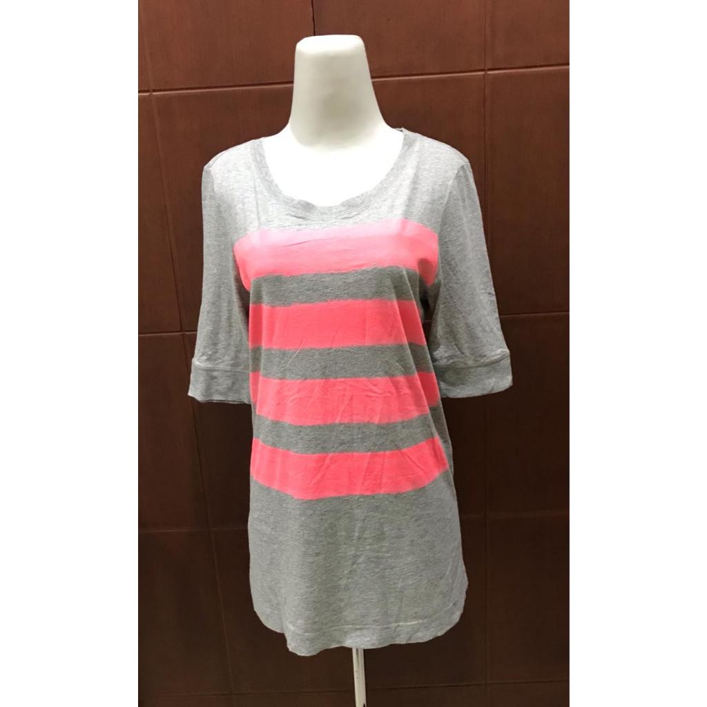 KAOS MARC JACOBS ORIGINAL PRELOVED BAHAN COTTON WARNA ABU ABU GARIS SALEM SIZE M