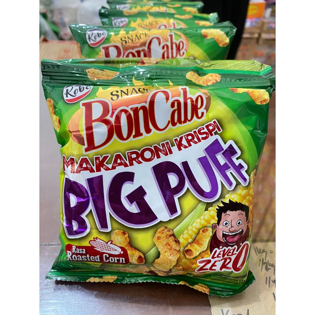 

Snack Bon Cabe Makaroni Krispi Big Puff Level Zero 1 Renceng 10 Bks @25gram