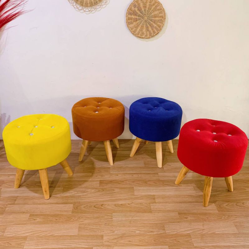 Stool Kancing  Stool Bulat Sofa Stool Kursi Bulat Busa Minimalis