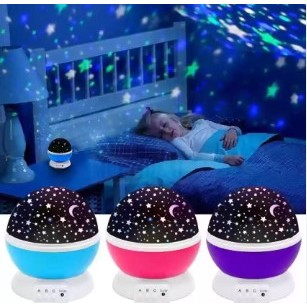 LAMPU TIDUR BINTANG PROJECTION LAMP LAMPU KAMAR PROYEKSI BULAN BINTANG WARNA WARNI - GAXINDO