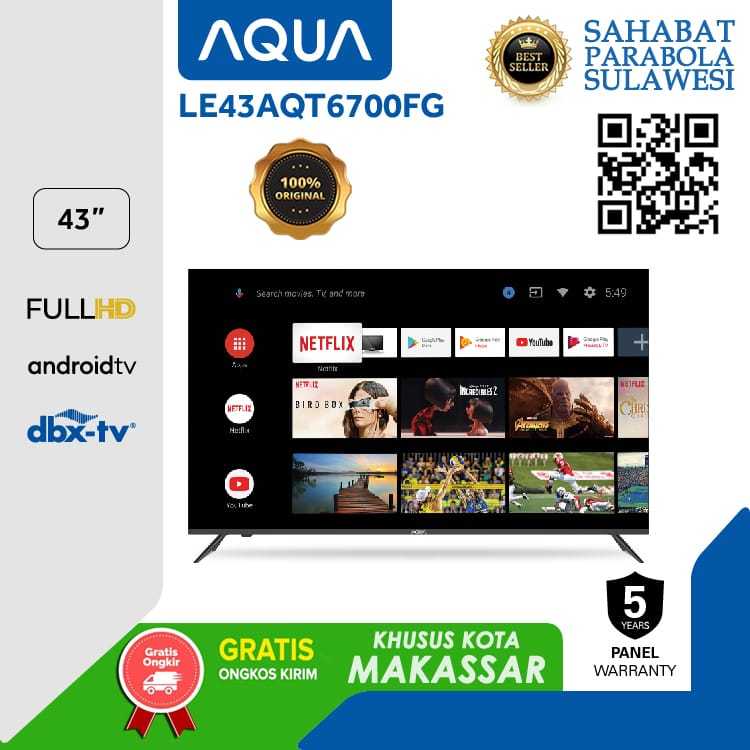 TV AQUA 43" LE 43AQT6700 FG