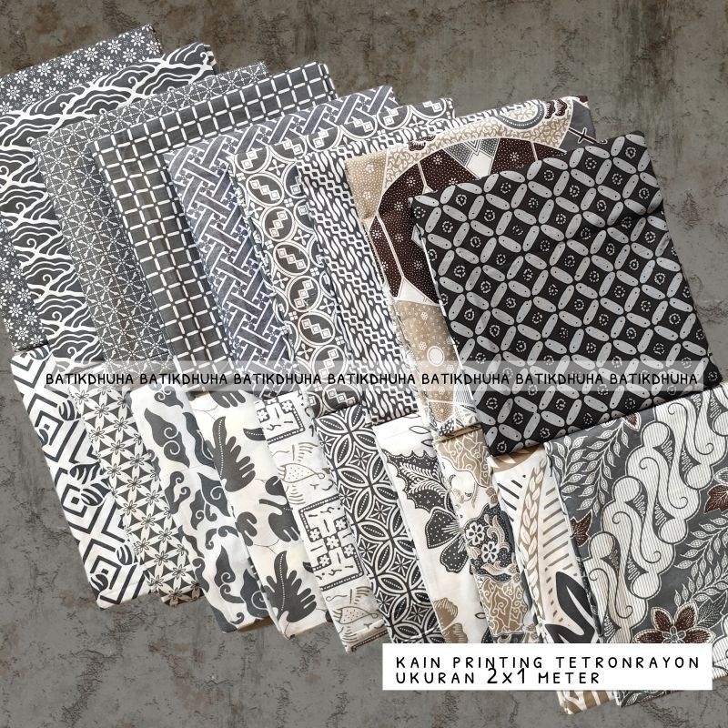 Kain Batik Kontemporer Warna Abu Abu Grey / Batik Seragam abu-abu