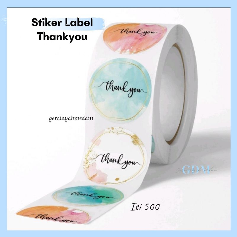 

Stiker Label Thankyou Roll Isi 500 Pcs