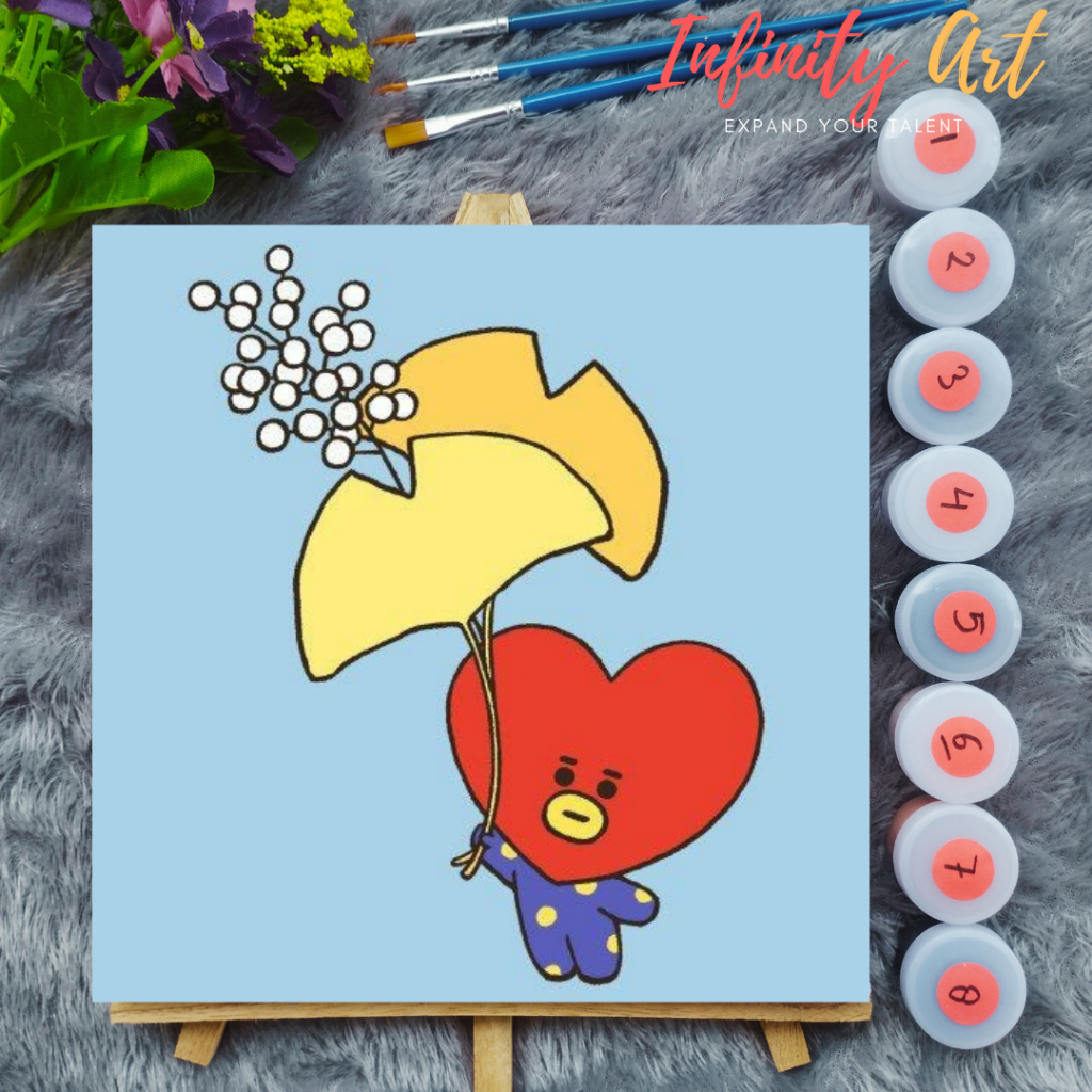 

Paint by Number [ BTS ] Paint By Number BTS Anime 20x20 cm Paint by Number Kit DIY canvas painting Kit mewarnai lukisan with wooden frame numbers kanvas painting kit with frame oil painting paint by number customs buku