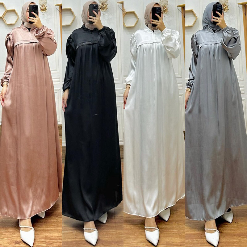 DRESS SIMER SATIN//GAMIS SIMER TERBARU