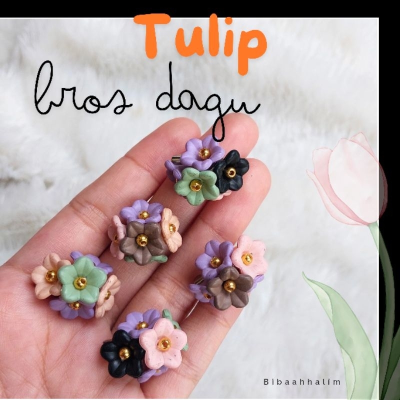 Bros dagu, bros tulip, bros kelopak bunga tulip