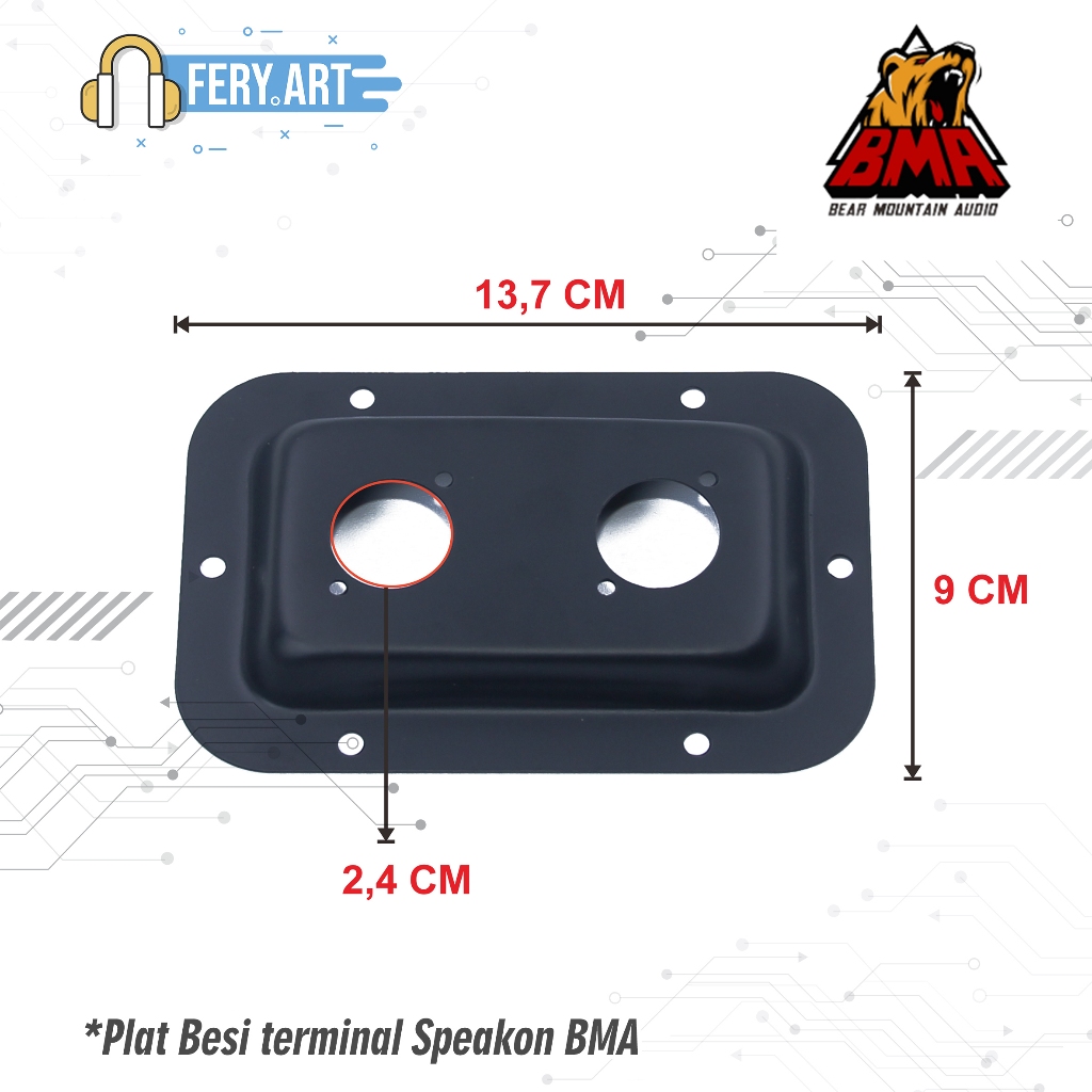 Plat Speakon Speaker Besi Terminal BMA