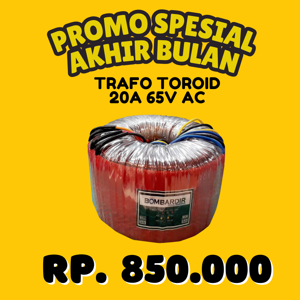 Trafo Toroid Bombardir 65V CT 900W