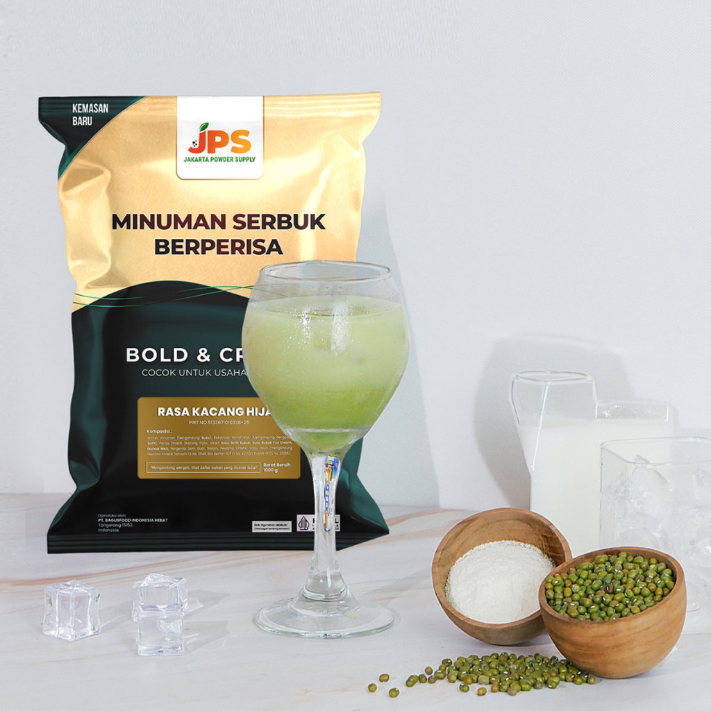 

JPS Plain Kacang Hijau 1 kg Bubuk Minuman Premium Tanpa Gula / Serbuk Berperisa / Jakarta Powder Supply