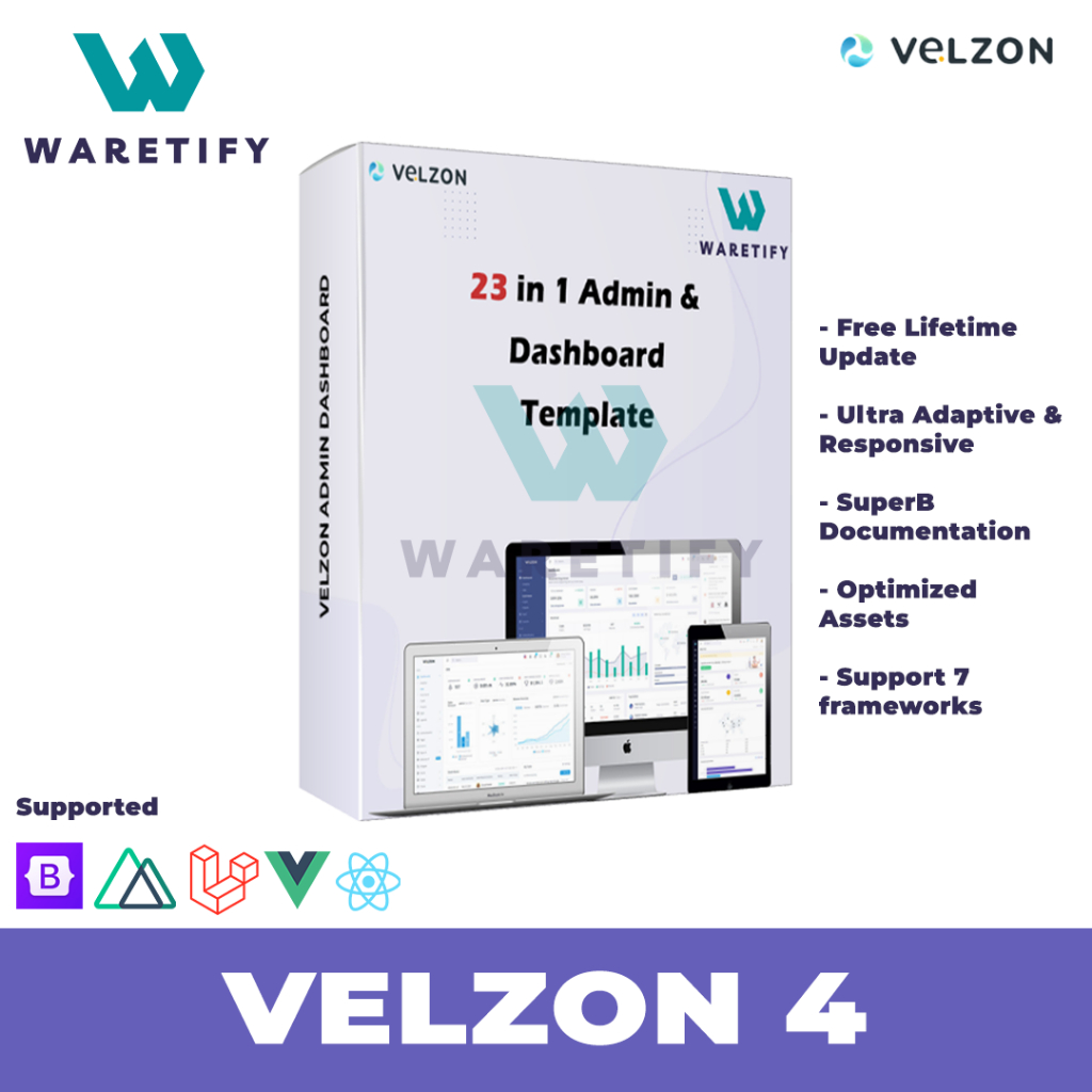 Velzon Premium Admin & Dashboard Template HTML Bootstrap 5 Versi Terbaru