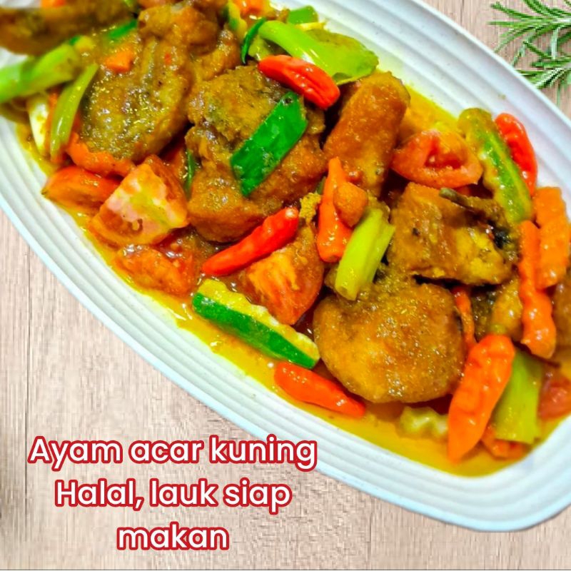 

ayam acar kuning siap makan halal homemade frozen food catering lauk siap saji