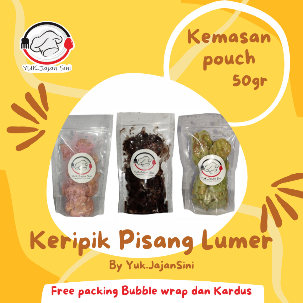 

KERIPIK PISANG COKLAT LUMER 50 GRAM CAMILAN MANIS FOOD | YUK.JAJANSINI