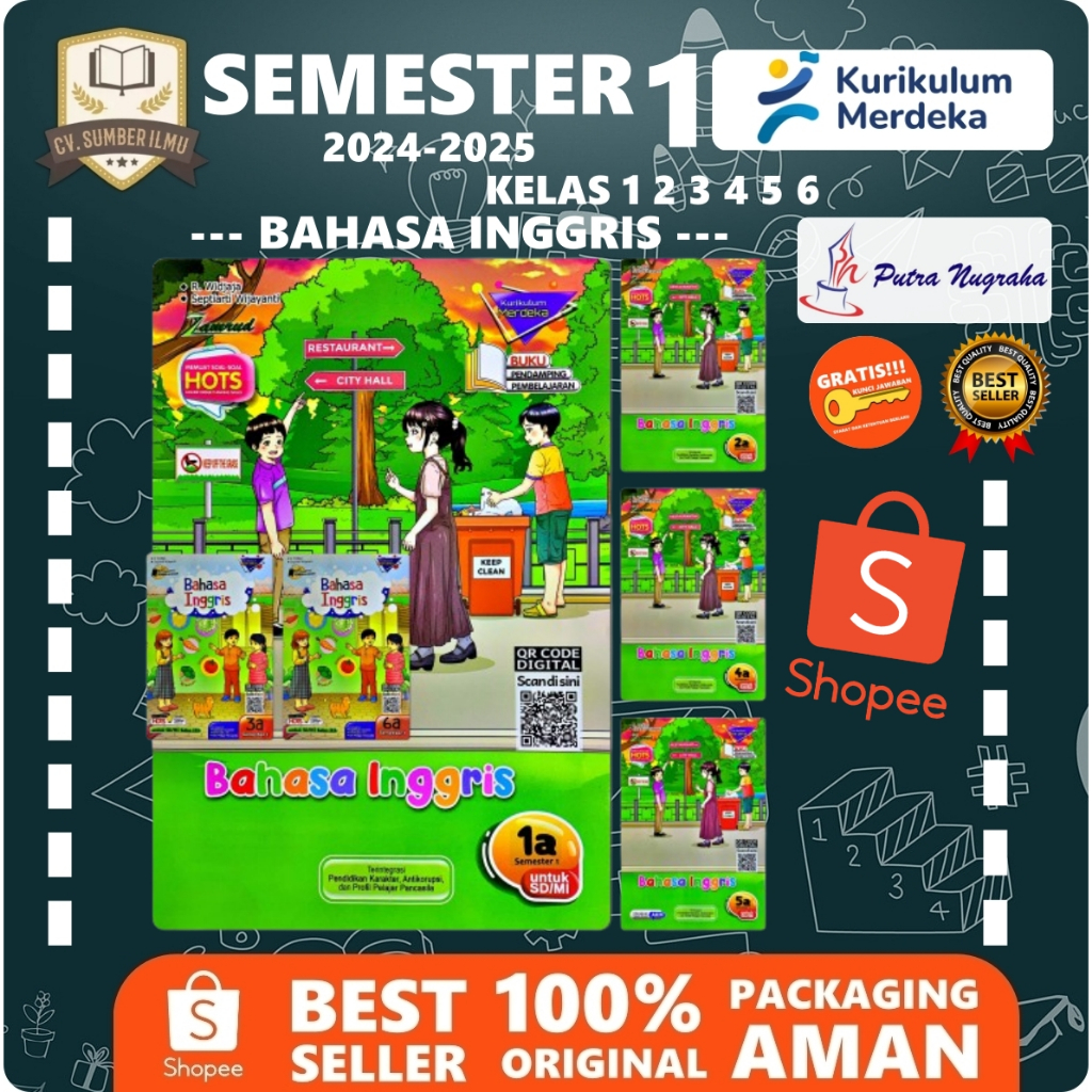 LKS BAHASA INGGRIS SD KELAS 1 2 3 4 5 6 SEMESTER 1 2024-2025 KURIKULUM MERDEKA | Zamrud PUTRA NUGRAHA