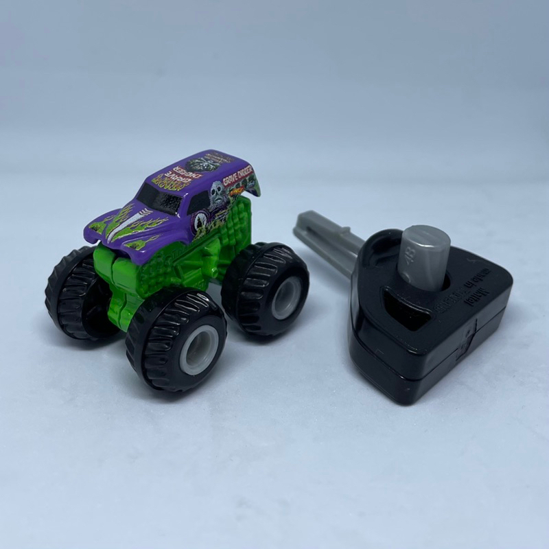 Hot Wheels Monster Jam Mini Grave Digger Purple Skala 1:100 Loose Hotwheels Truck Mobil Balap