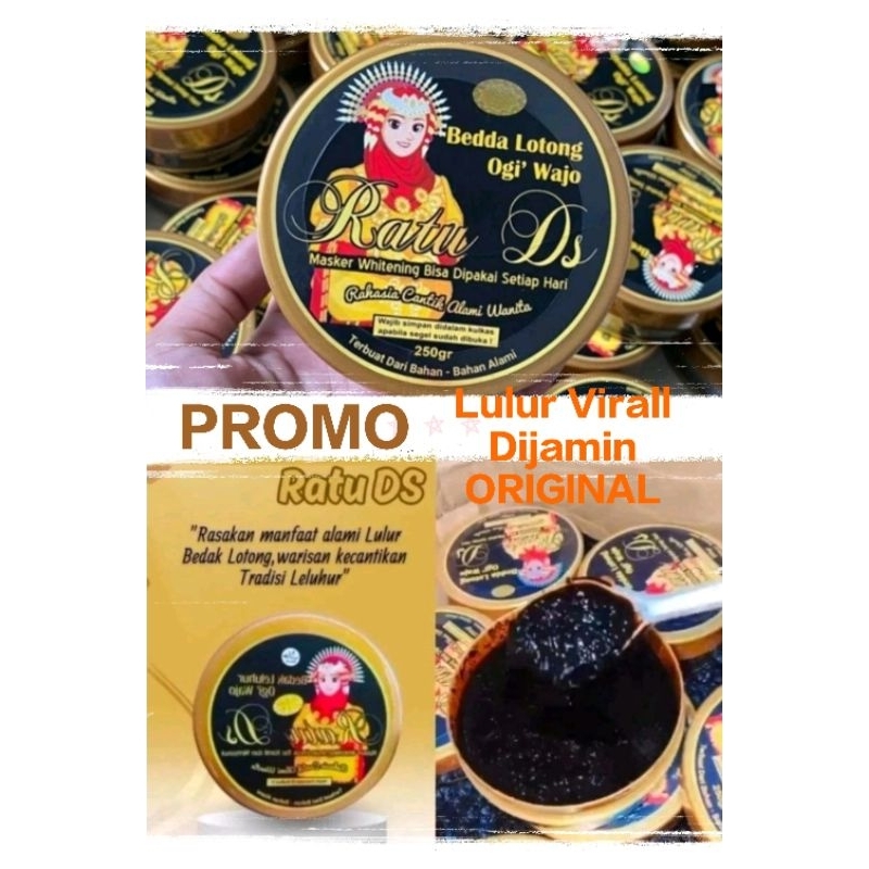 BEDAK LOTONG Ogi' Wajo Ratu DS/Lulur Ratu DS/Lulur Viral(BPOM) Terbukti Mencerahkan kulit