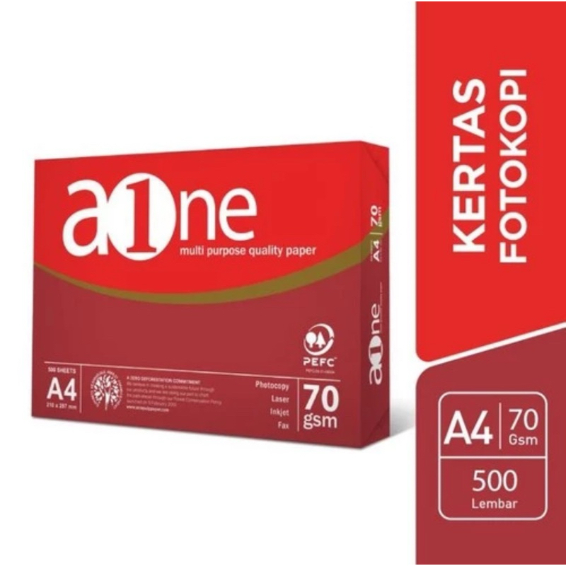 Kertas A4 70gsm aone 1rim / kertas A4 1 rim