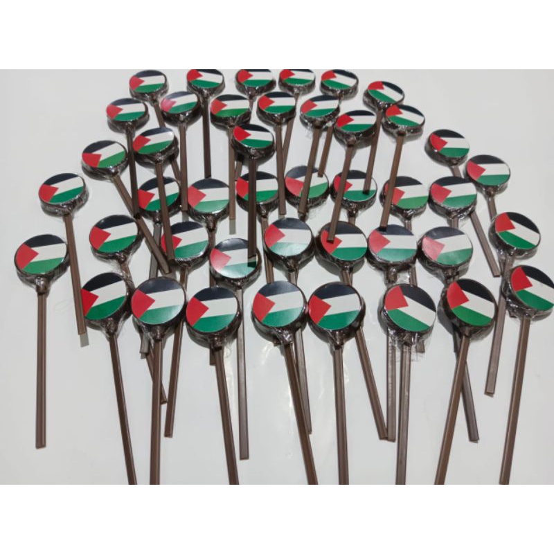 

100 pcs Permen Coklat stick Palestina Merah Putih kue ulang tahun dirgahayu HUT RI Agustusan khatam acara pesta perayaan kelulusan wisuda reuni sekolah