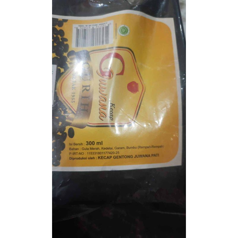 

kecap gentong Refill 300ml/botol 300ml/sachet 10x40ml