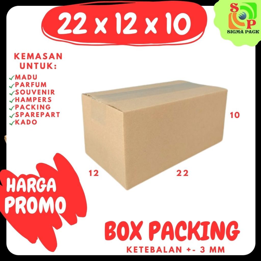 

Box Packing 22x12x10 Kardus A1 Karton Dus Kotak Kemasan Sparepart Jamu Madu Assesoris