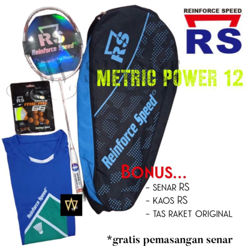 Raket RS METRIC POWER 12 N V White / Raket RS badminton