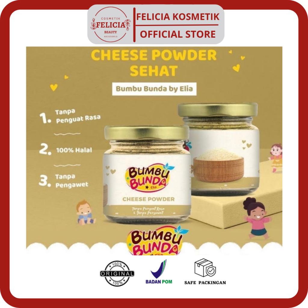 

Bumbu Bunda Elia Cheese Powder MPASI 50gr, Bubuk Keju Halal