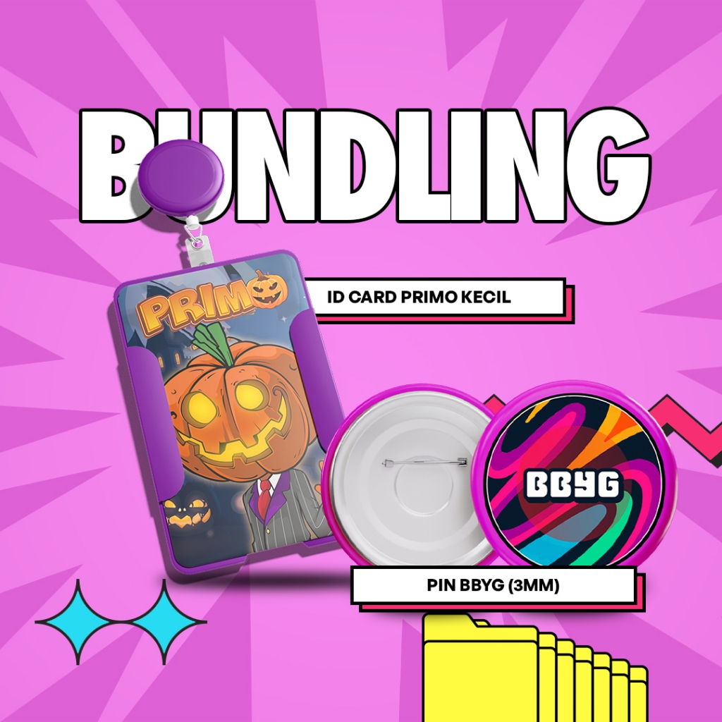 

[PAKET BUNDLING] ID Card PRIMO Ukuran Kecil + Pin Model BBYG Ukuran 3mm