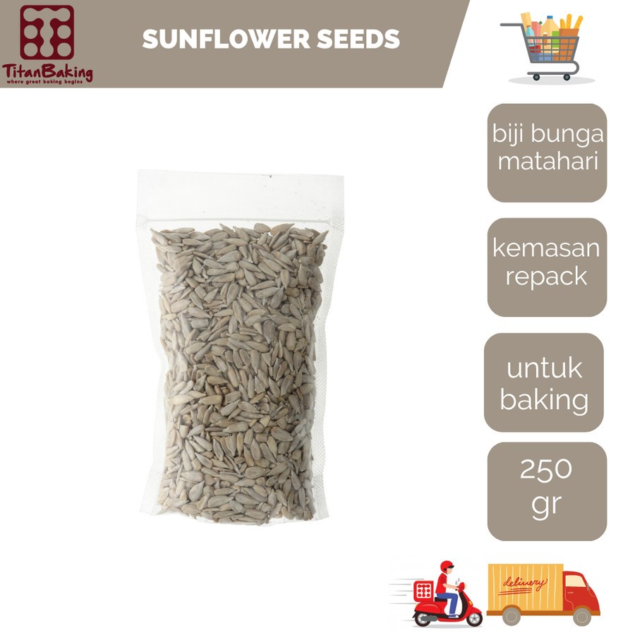 

Sunflower Seeds Biji Bunga Matahari Kupas 250 Gram