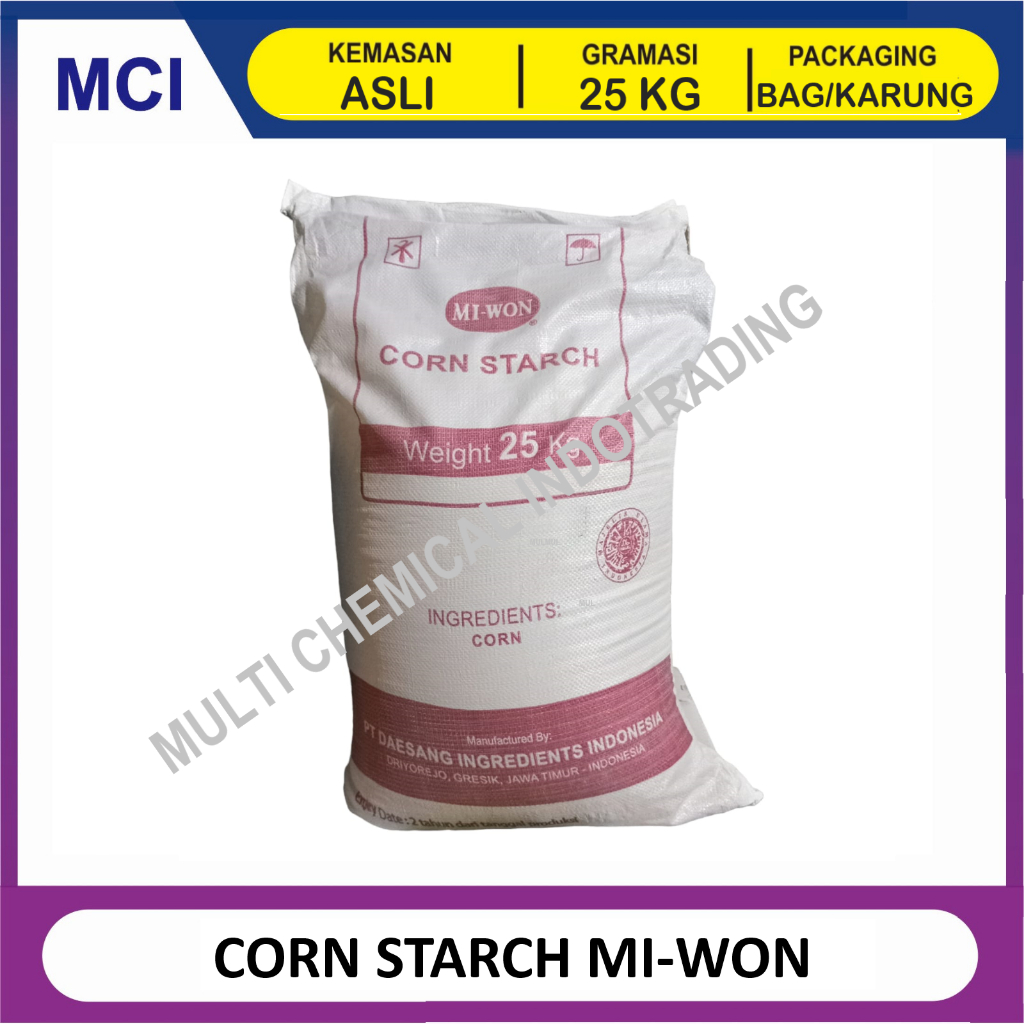 

(KHUSUS GOSEND/INSTANT) CORN STARCH MIWON - 1 BAG 25 KG / TEPUNG MAIZENA / TEPUNG PATI JAGUNG MIWON