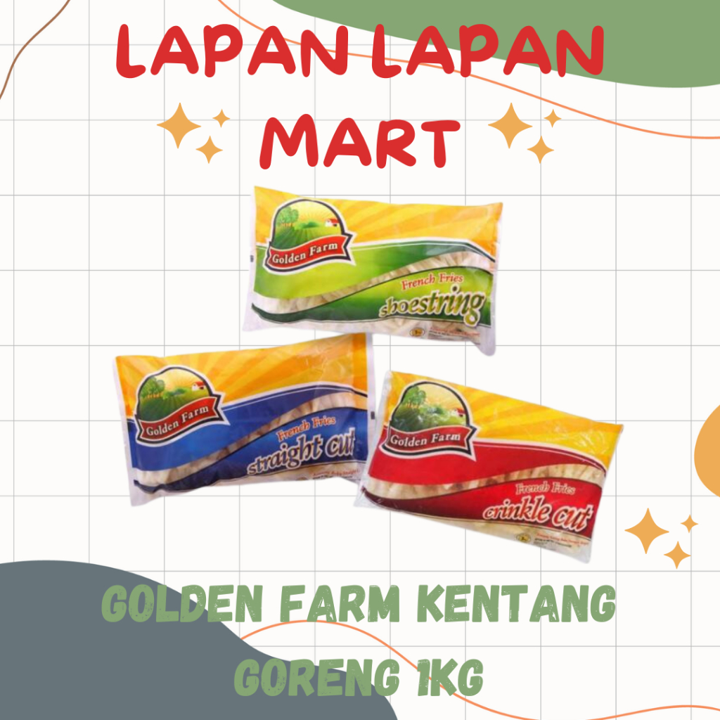 

Golden Farm Kentang Goreng 1KG (INSTANT DELIVERY ONLY)