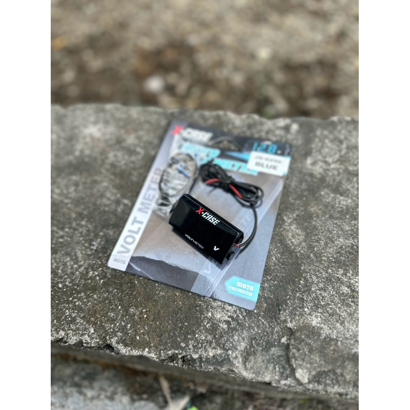 VOLT METER AKI ACCU PENGUKUR AMPER AKI MERK X CASE 1 MODE WARNA BIRU