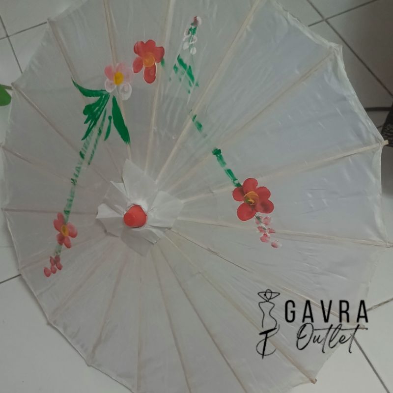 Payung Nari Payung China Jepang Payung Lukis (Warna Putih)