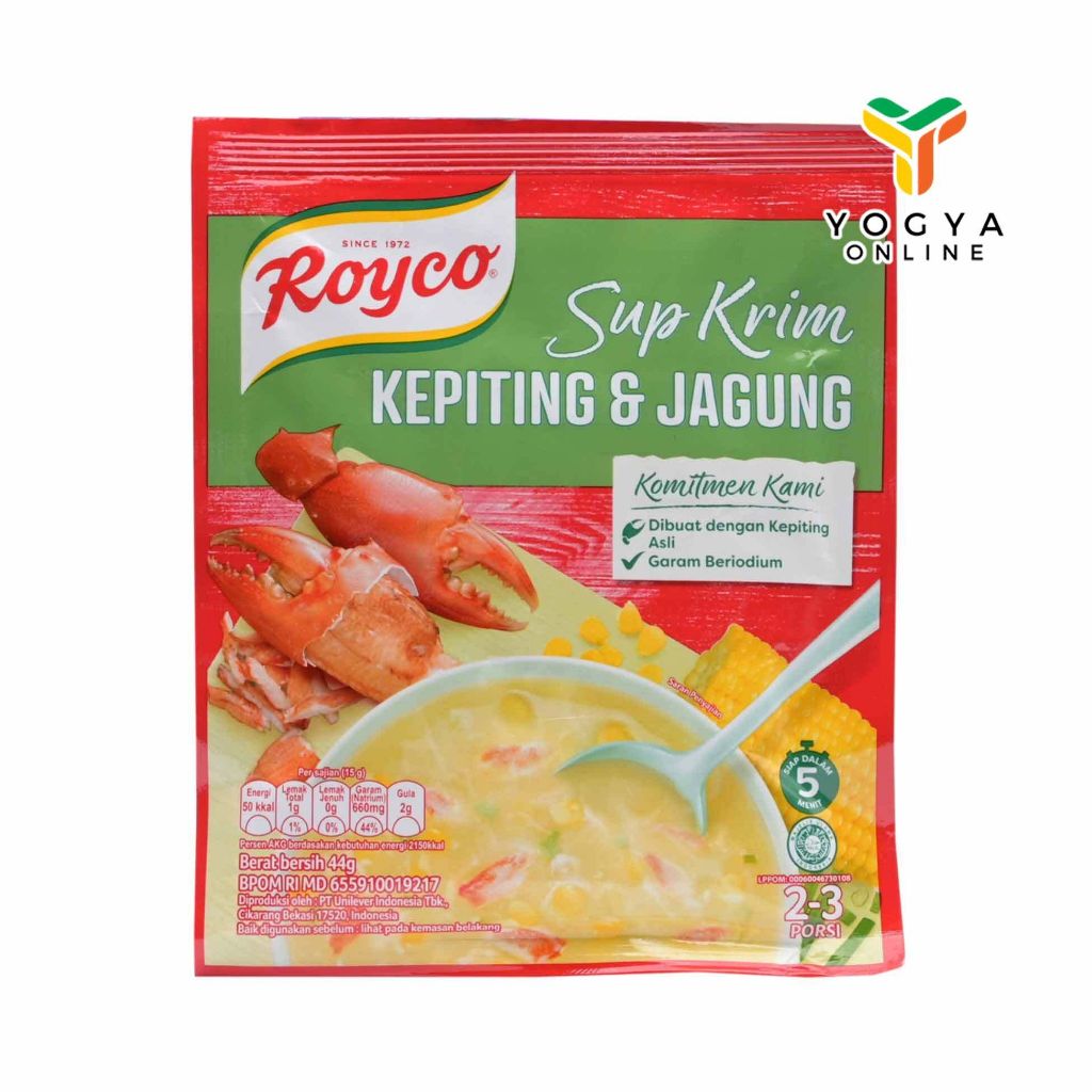 

Royco Soup Crab N Corn 44 Gram Sup Instan