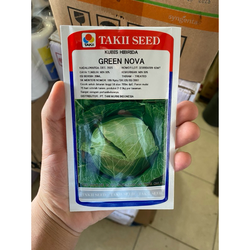 Benih bibit kubis hibrida green nova 20 gram