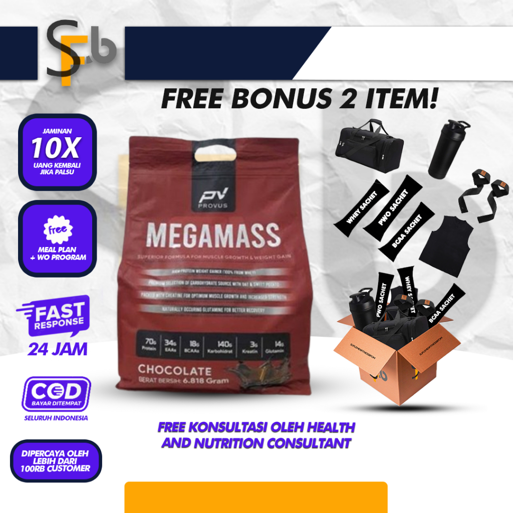PROVUS Mega Mass 15 Lbs 30 Serving Weight Gainer