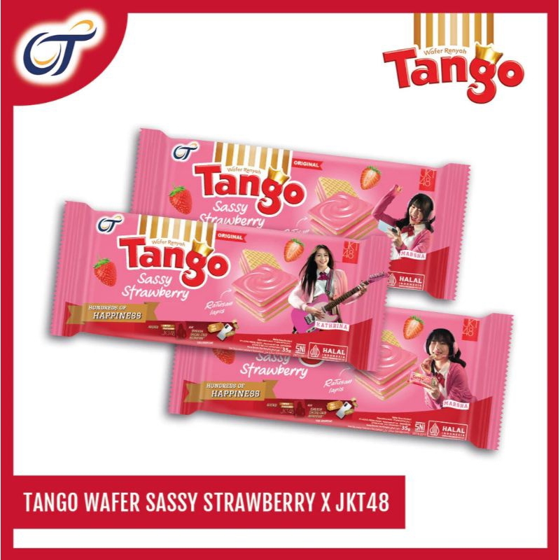 

Tango Wafer JKT 48 Sassy Stroberi 35g (isi 14pcs)