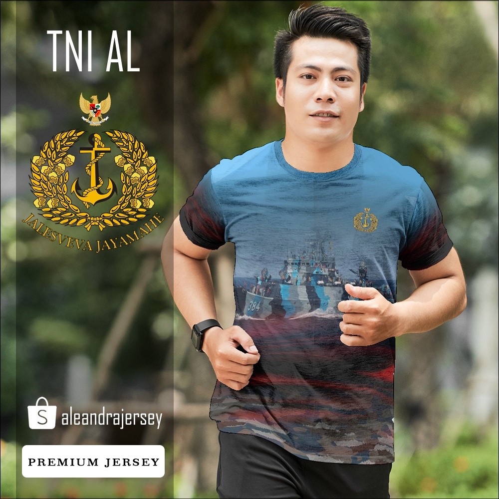 Baju Kaos Jersey TNI AL 26 FullPrint Printing Custom Premium