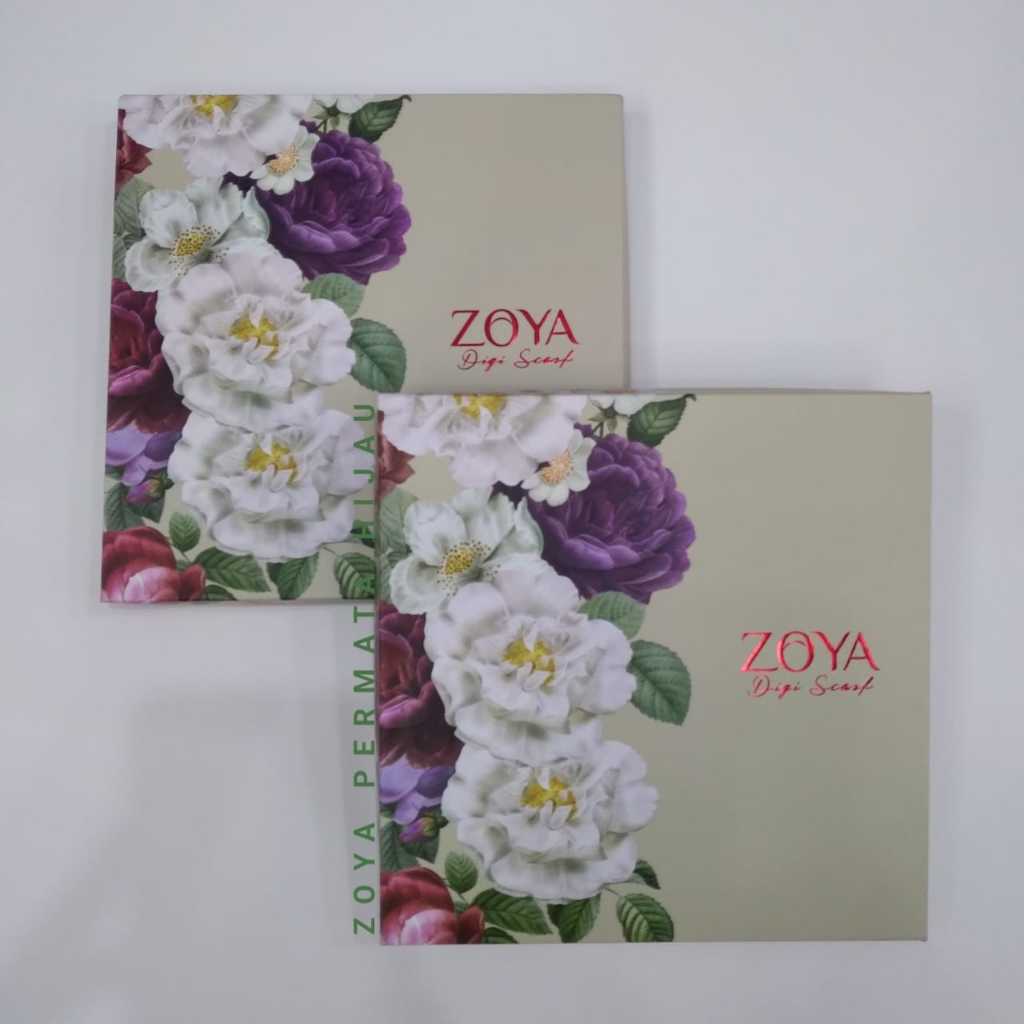 

Zoya HARDBOX MOTIF ROSE - Packaging Kerudung Hijab Segiempat - Bahan Karton Fancy Paper