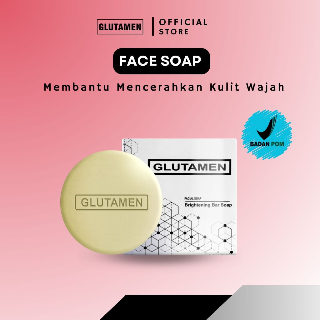 Glutamen Skincare Sabun Pemutih Kulit Wajah Kusam Pria BPOM
