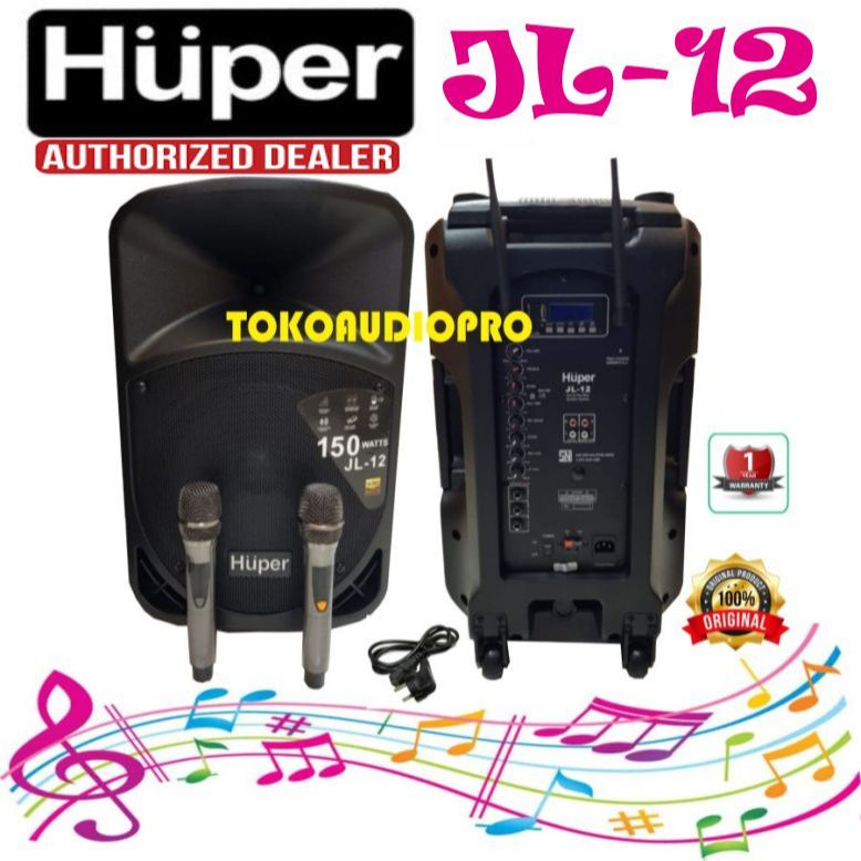 Huper JL12 Speaker Aktif Portable Bluetooth JL-12