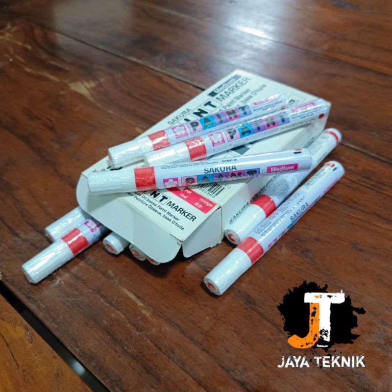 

Paint marker Sakura 6 warna spidol permanen penanda besi dll
