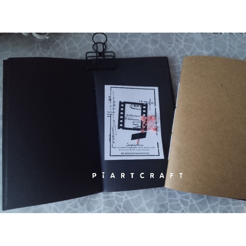 

Journal Notebook / paper plain notebook / buku kertas hitam polos / notes DIY hitam polos