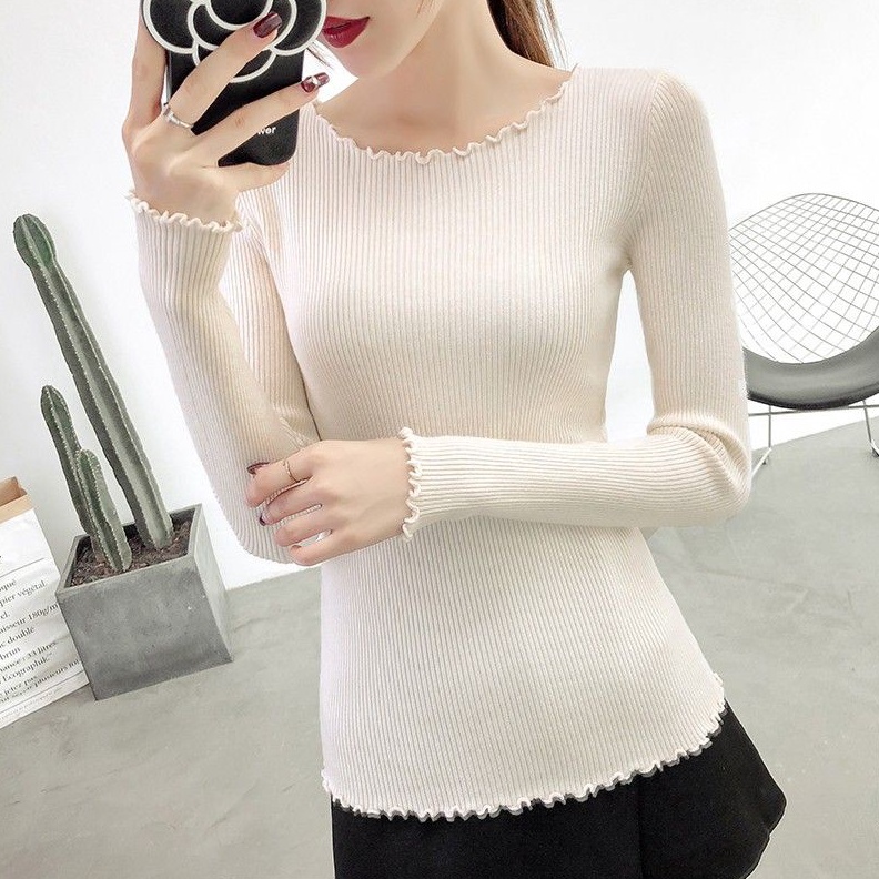 PROMO Inner Kriwil Rajut wanita  Baju Dalaman Kriwil Knit lengan panjang  Rajut Manset Wanita