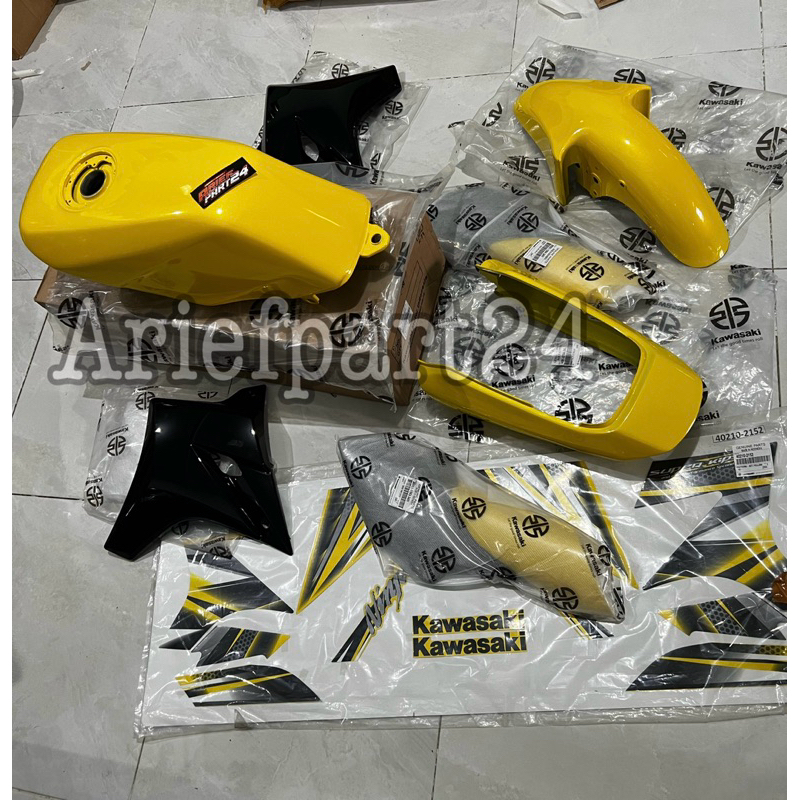 PAKET FULL BODY SET NINJA 150 SS R KUNING ORIGINAL KAWASAKI FULL SET